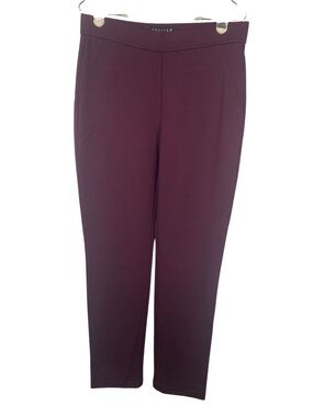 Thalian Wine Skinny Pull On Ankle Pants Women’s Size 10
